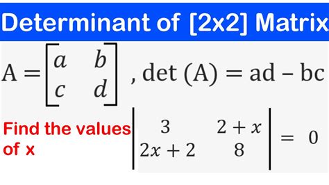Determinant Of 2X2 Matrix Chilimath