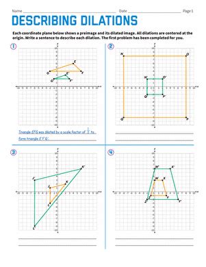 Dilations In Math Solutions Examples Worksheets Videos Games