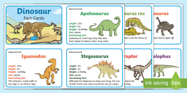 Dinosaur Fact Cards Printable Primary Resources Twinkl