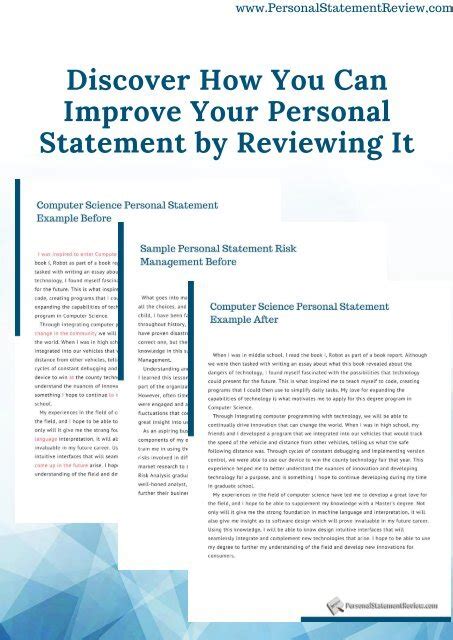 Discover How You Can Improve Your Personal Statement By Reviewing It