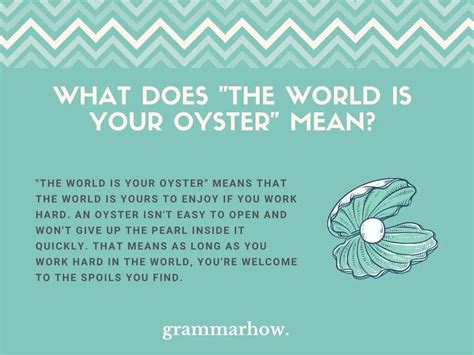 Discover The Meaning And Origin Of The World Is Your Oyster