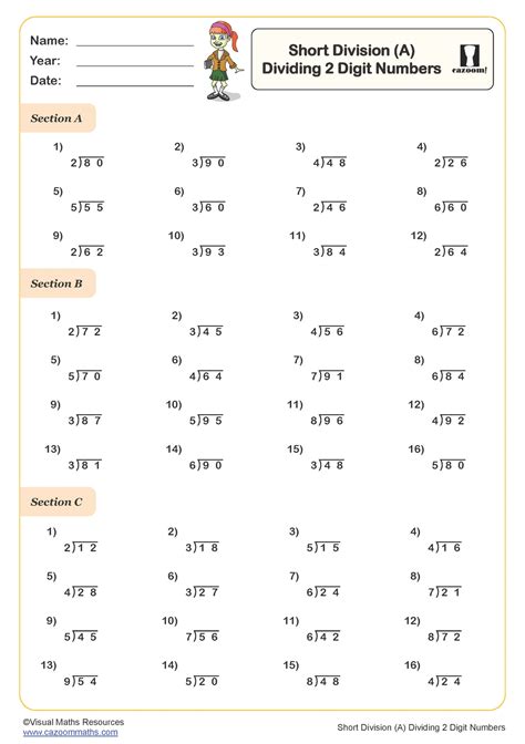 Divide By 5 Worksheet Digital