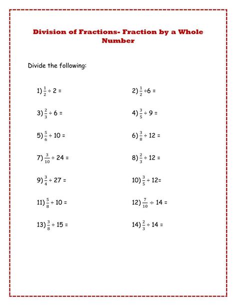 Divided By 6 Worksheet