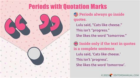 Period Inside Quotes Rule