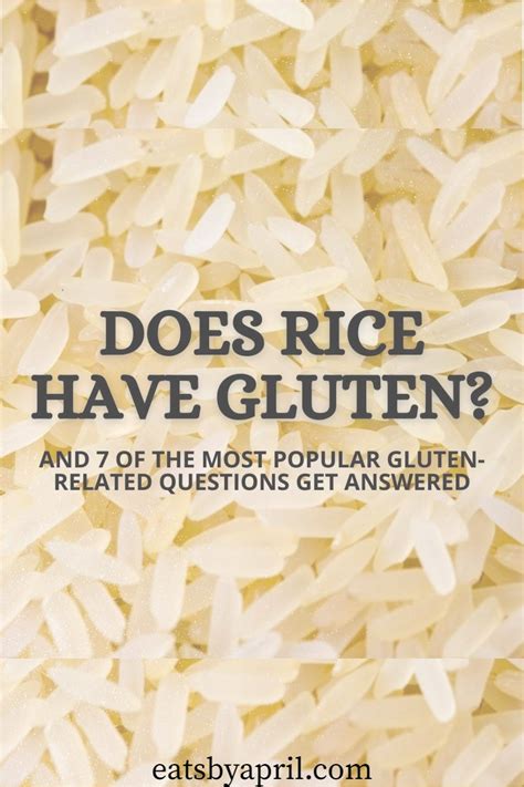 Does White Rice Have Gluten