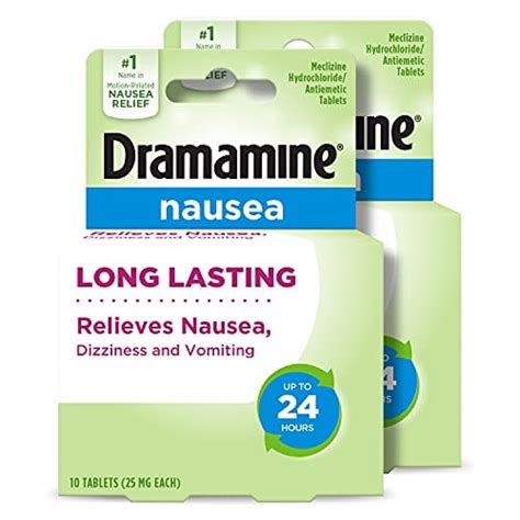 Dramamine N Long Lasting Formula Nausea Relief Tablets 10 Count
