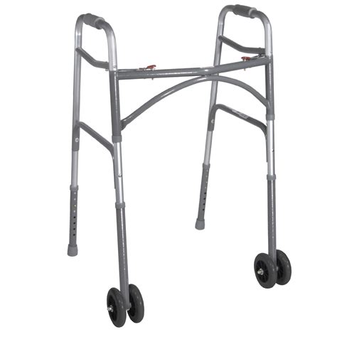 Drive Medical Heavy Duty Bariatric Two Button Walker With Wheels