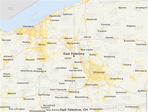 East Palestine Ohio Area Map More