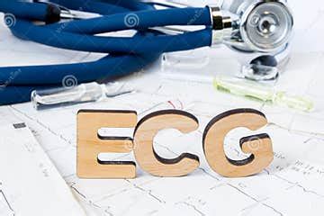 Ecg Acronym Or Abbreviation To Medical Dignostics Of Electrocardiogram