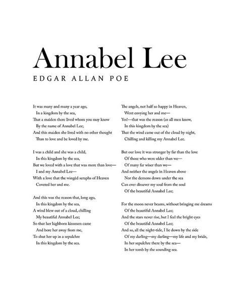 5 Facts Annabel Lee