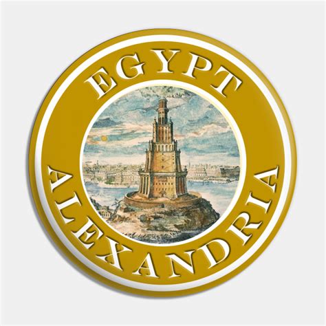 Egypt Alexandria Wonder Lighthouse Passport Stamps Egypt Pin