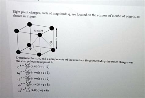 Eight Point Charges Are Placed At The Corners Of A Cube Of Edge A As S