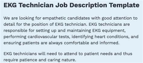 Ekg Technician Job Description Updated 2023