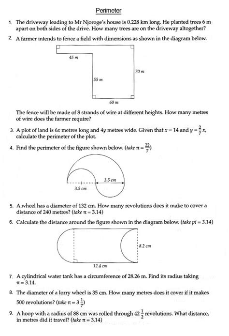 Elimu Perimeter And Circumference