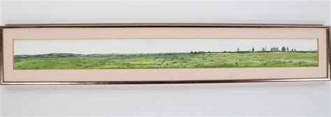 Elizabeth Keller Watercolor On Paper Panoramic View From The Moors