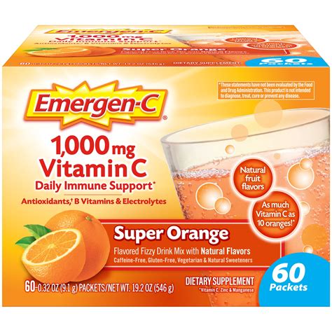 Emergen C 1000Mg Vitamin C Powder With Antioxidants B Vitamins And