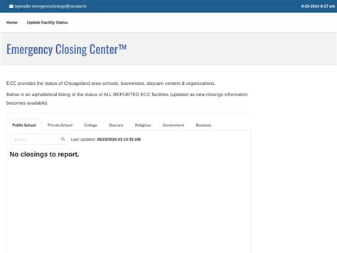 Emergency Closing Center
