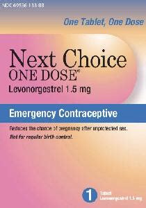 Emergency Contraceptive Pill Next Choice