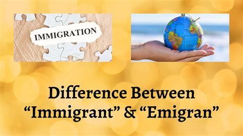 Emigrant Vs Immigrant Youtube