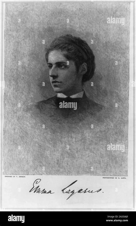 Emma Lazarus Engraved By T Johnson Stock Photo Alamy