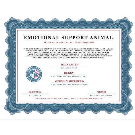 Emotional Support Animal Certification