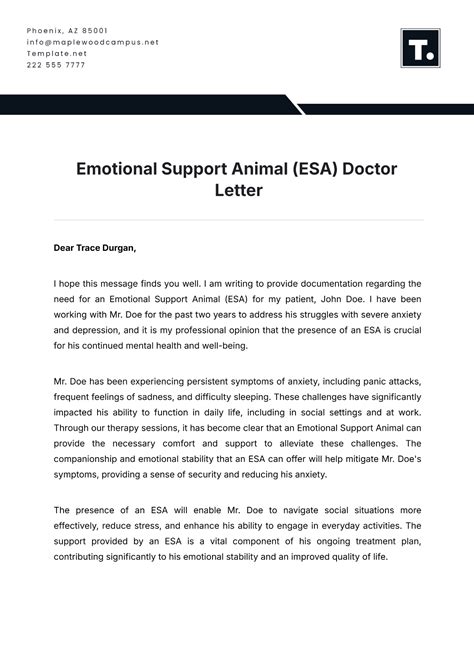 Emotional Support Animal Letter By Onlinedogtor Issuu