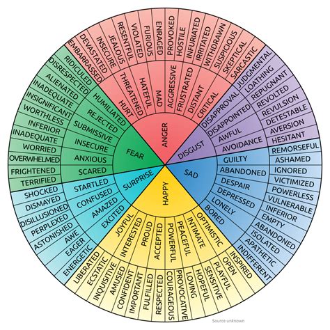 Emotions Wheel Glenn Trigg