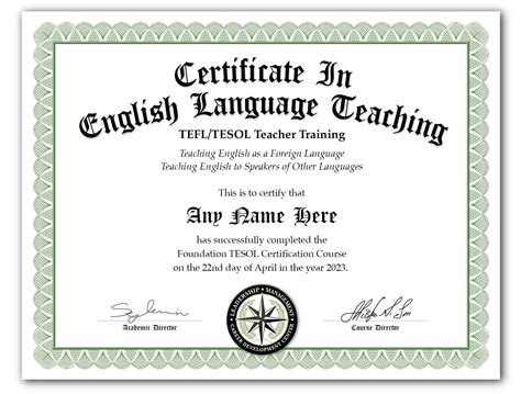 English Teaching Certificate Program