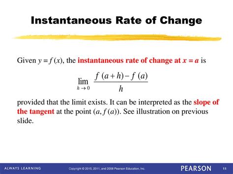 Estimated Instantaneous Rate Of Change