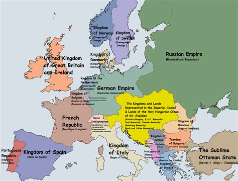European Map Of 1914