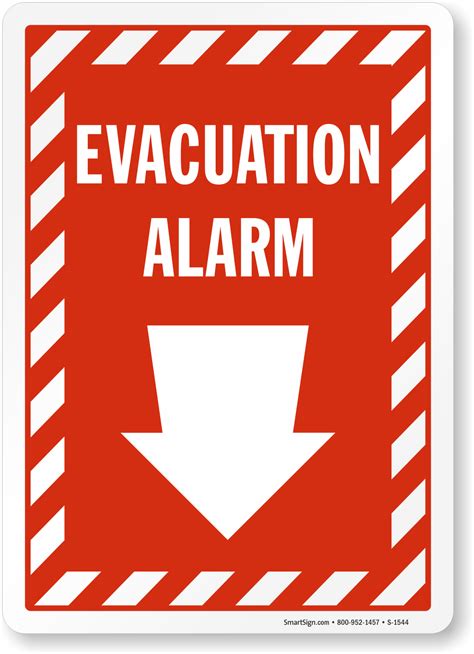 Evacuation Alarm Signs Fire And Emergency Signs Sku S 1544