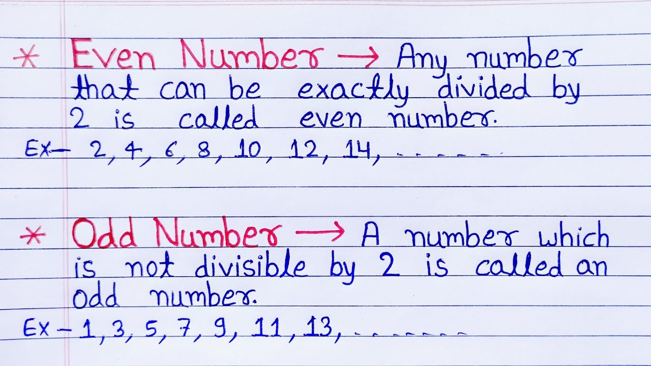 Even Numbers Definition Chart List Types And Examples