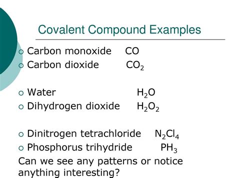 5 Covalent Compounds