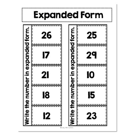 Expanded Form 1St Grade Tpt Worksheets Library