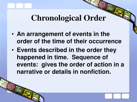 5 Ways Chronological Order Works