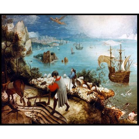 Fall Of Icarus Poster Vintage Icarus Print Pieter Bruegel The Elder Uk
