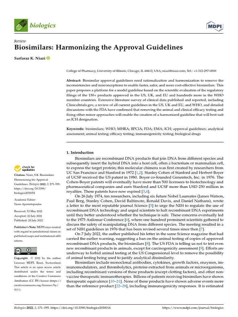 Fda Presentation On Biologics