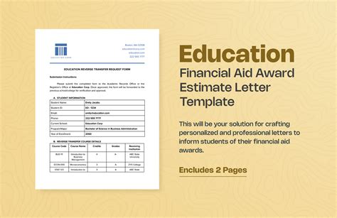 Financial Aid Estimate Letter Analyzer Financial Aid Office