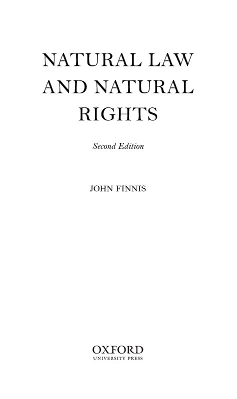 Finnis Natural Law And Natural Rights Second Edition John Finnis 1 I