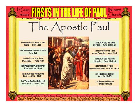 Firsts In The Life Of Paul Bible Preaching Bible Study Help