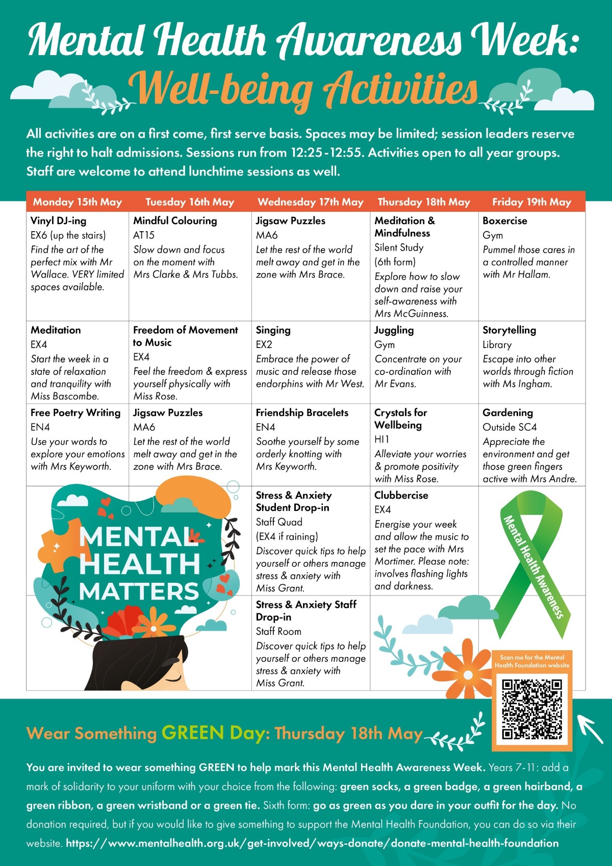 Five Ways To Wellbeing Mental Health Awareness Week