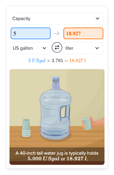 Flexi Answers Convert 5 Gallons To Liters Ck 12 Foundation