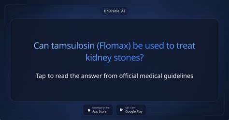 Flomax For Kidney Stones