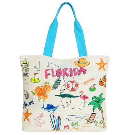 Florida Florida Tote Florida State Canvas Tote Bag Etsy