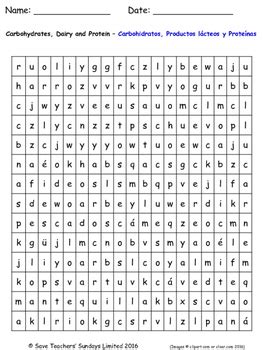 Food And Drink In Spanish Word Searches Wordsearches By Save Teachers