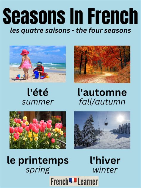 Four Seasons In French Youtube
