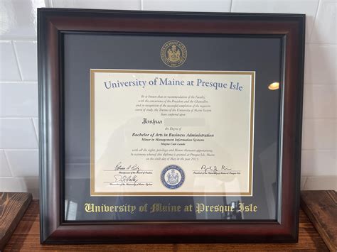 Framed Umpi Diploma