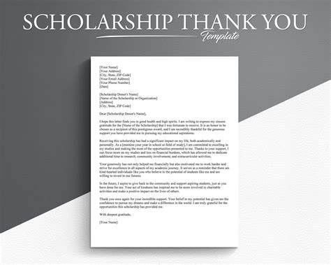 Free 13 Scholarship Thank You Letter Samples In Pdf Ms Word