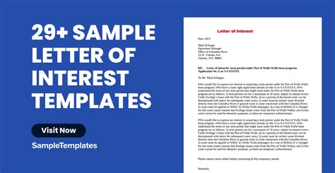 Free 29 Sample Letter Of Interests In Pdf Word