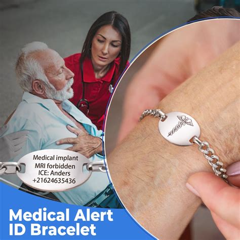 Free Engraving Medical Alert Bracelet For Teens Adults Kids Adjustable
